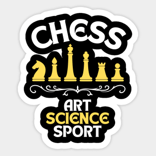 Chess - Art, science, sport Sticker